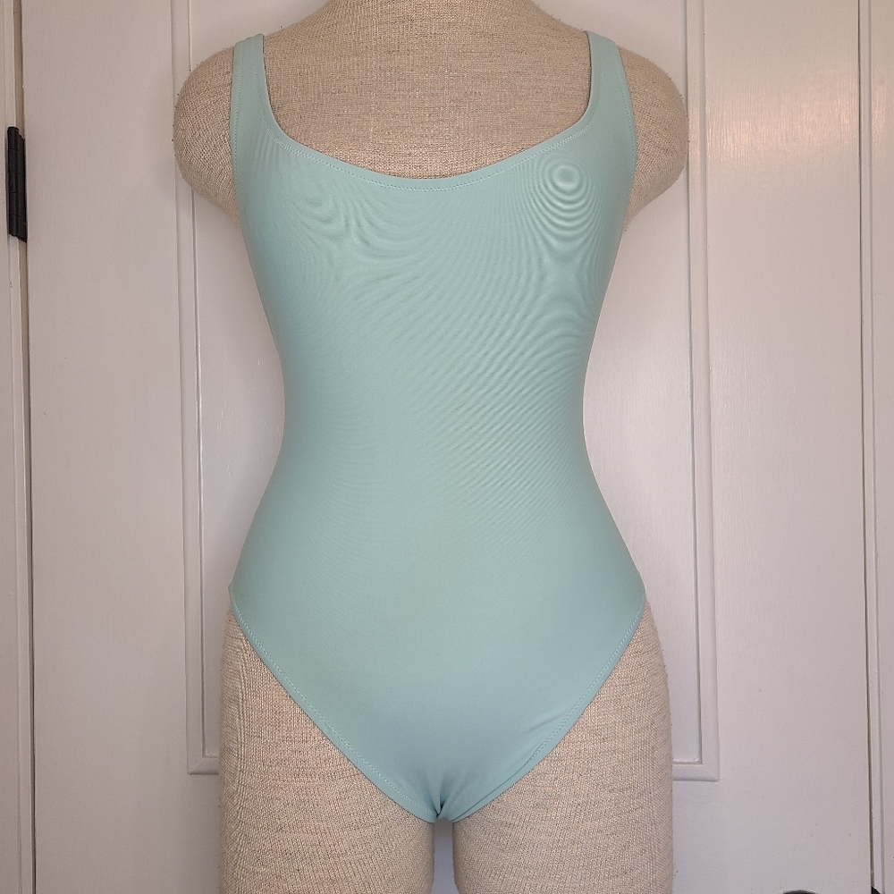 NWT J.Crew One Piece Baby Blue Swim Suit SZ 0